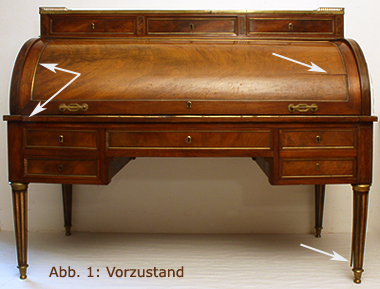 Vorzustand Zylinderbureau