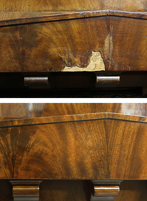 Furnierergänzung am Sekretär